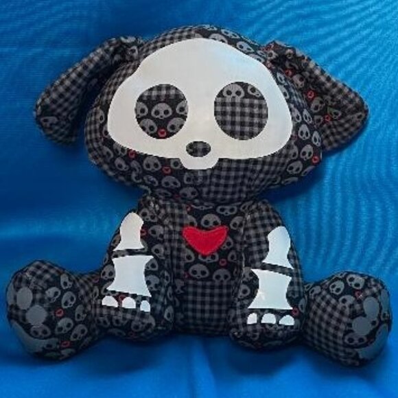 TOYNAMI RARE SKELANIMALS ~ DEAD IN PLAID DAX THE DOG PLUSH DOLL / STUFFED ANIMAL - Picture 16 of 16
